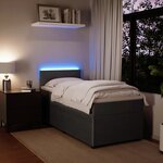 vidaXL Sommier à lattes de lit et matelas Gris foncé 90x190 cm Velours