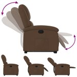 vidaXL Fauteuil inclinable Marron Tissu
