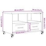 vidaXL Meuble TV rose 68x39x43 5 cm acier laminé à froid
