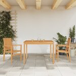 vidaXL Ensemble à manger de jardin 3 Pièces Bois de teck massif