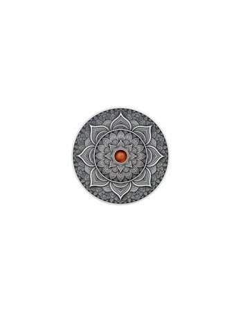 INDIAN Mandala Art 3 Once Argent Monnaie 10 Dollars Fiji 2023