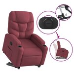 vidaXL Fauteuil inclinable rouge bordeaux tissu