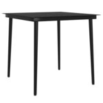 vidaXL Mobilier de salle à manger de jardin coussins 3 Pièces Marron/noir