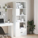 vidaXL Bibliothèque blanc 70x36x189 cm bois d'ingénierie
