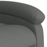 vidaXL Fauteuil inclinable de massage électrique Gris foncé Tissu