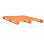 vidaXL Cadre de lit de palette Marron Bois de pin massif 160 x 200 cm