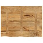 vidaXL Dessus de table 90x60x2 5 cm bord vif bois massif manguier brut