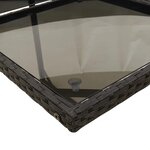 vidaXL Ensemble à manger de jardin avec coussins 15 Pièces marron rotin