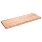 vidaXL Dessus de table marron clair bois chêne massif traité
