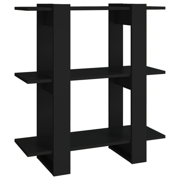vidaXL Bibliothèque/Séparateur de pièce Noir 80x30x123 5 cm