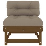 vidaXL Canapés centraux avec coussins 2 Pièces marron miel
