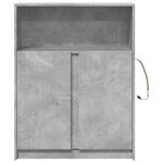 vidaXL Buffet avec LED gris béton 77x34x100 cm bois d'ingénierie