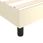 vidaXL Sommier à ressorts de lit Crème 100x200 cm Similicuir
