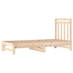 vidaXL Lit coulissant 2x(90x190) cm Bois de pin massif
