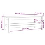 vidaXL Table basse Marron miel 110x50x40 cm Bois massif de pin