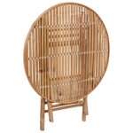 vidaXL Mobilier à dîner d'extérieur pliable 5 Pièces avec coussins bambou