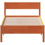 vidaXL Cadre de lit sans matelas cire marron 90x190 cm bois pin massif