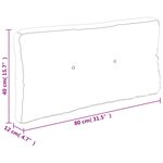 vidaXL Coussin de palette bleu marine 80x40x12 cm tissu