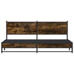 vidaXL Cadre de lit en métal sans matelas chêne fumé 193x203 cm