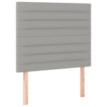 vidaXL Cadre de lit avec tête de lit Gris clair 100x200 cm Tissu