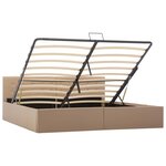 vidaXL Cadre de lit à rangement Cappuccino Similicuir 180x200 cm