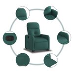 vidaXL Fauteuil inclinable vert foncé tissu
