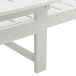 vidaXL Transat Blanc 53x162x98.5 cm HDPE