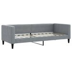 vidaXL Lit de jour avec gigogne et tiroirs gris clair 80x200 cm tissu