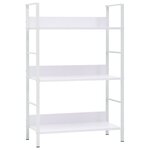 vidaXL Bibliothèque à 3 niveaux blanc 60x27 6x90 5cm bois d'ingénierie