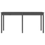 vidaXL Table de jardin gris 159 5x82 5x76 cm bois massif de pin