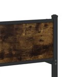 vidaXL Cadre de lit en métal sans matelas chêne fumé 80x200 cm