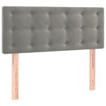 vidaXL Sommier à lattes de lit et matelas Gris clair 120x200cm Velours