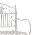 vidaXL Banc Blanc Métal 103 5 x 59 x 89 cm Durable Banc d'extérieur