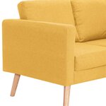 vidaXL Canapé à 3 places Tissu Jaune