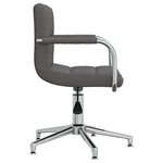 vidaXL Chaise pivotante de bureau Gris foncé Tissu