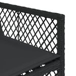 vidaXL Ensemble à manger de jardin 13 Pièces coussins noir résine tressée