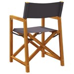 vidaXL Chaises pliables de jardin lot de 2 gris foncé tissu