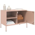 vidaXL Meubles TV 2 Pièces rose 68x39x50 5 cm acier