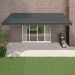 vidaXL Auvent rétractable automatique anthracite 5x3 m
