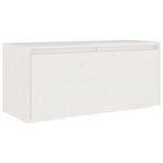 vidaXL Meubles TV 2 Pièces Blanc Bois massif de pin