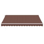 vidaXL Auvent rétractable automatique avec LED marron 400x350 cm