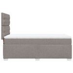 vidaXL Sommier à lattes de lit avec matelas Taupe 100x200 cm Tissu