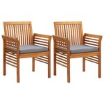 vidaXL Ensemble à dîner d'extérieur 5 Pièces et coussins Acacia solide