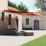 vidaXL Auvent automatique sur pied 400x300 cm Orange/marron