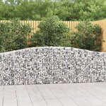 vidaXL Paniers à gabions arqués 25 Pièces 400x30x80/100 cm Fer galvanisé