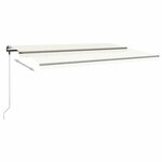 vidaXL Auvent manuel rétractable sur pied 500x300 cm Crème