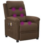 vidaXL Fauteuil électrique de massage Marron Tissu