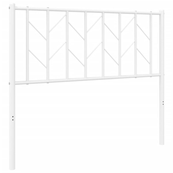 vidaXL Tête de lit métal blanc 100 cm