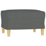 vidaXL Ensemble de canapés 3 Pièces avec coussins Gris foncé Tissu