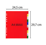 Intercalaires Imprimés Numériques Pp Couleurs 12/100e - 10 Positions - A4+ - Assorties Vives - X 20 - Exacompta